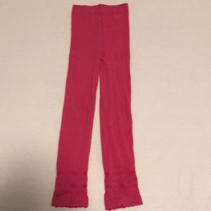 Girls H&M magenta tights with no socks connected